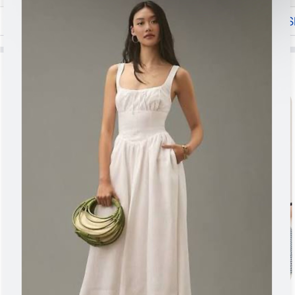Reformation White Midi Dress